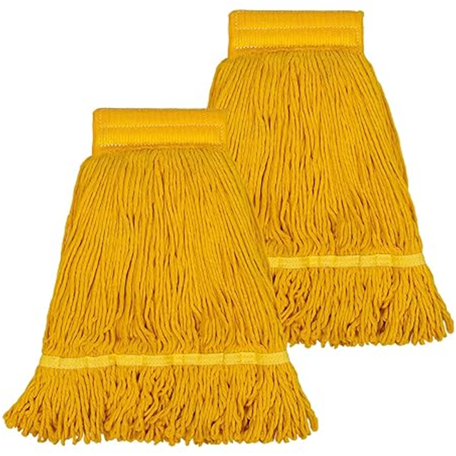 Yellow Cotton String Cleaning Mop